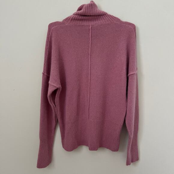 SUZANNE RAE Pink Angora Wool Blend Turtleneck Sweater Size M - Picture 2 of 12